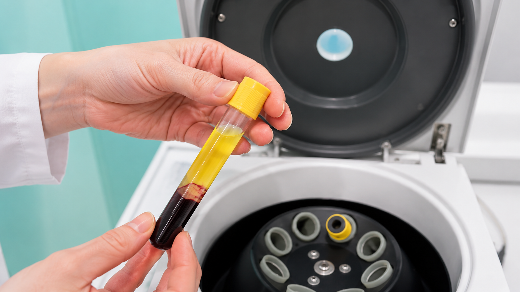 Centrifuge processing PRP plasma at Casablanca Aesthetic