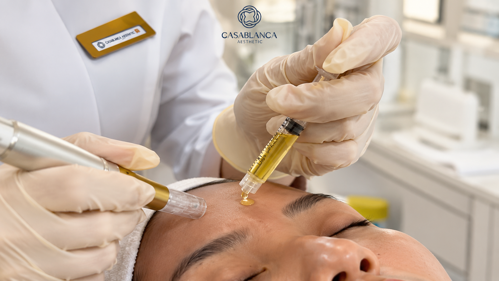 Microneedling with PRP application at Casablanca Aesthetic