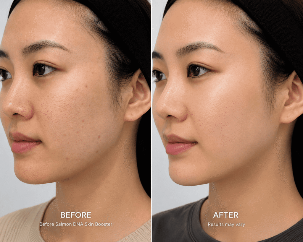 salmon dna skin booster before and after